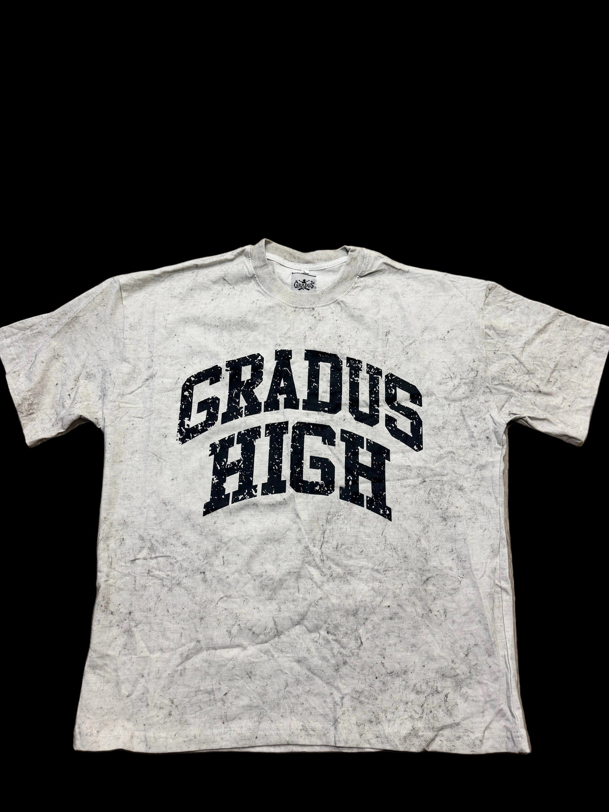GRADUS HIGH — Acid Washed Tee - White